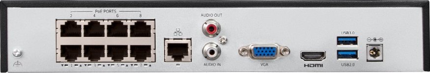 Regjistrues IP BCS P NVR0801 4K 8P, 8 kanale, 4K, i zi