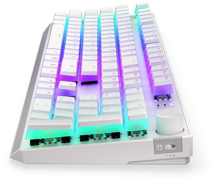 Tastierë Endorfy Thock Wireless Pudding, Kailh Red, e bardhë, US