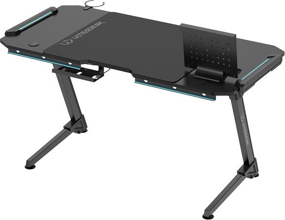 Tavolinë gaming Ultradesk Space XXL, 154 cm, LED, e zezë