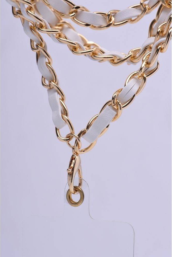 Varëse telefoni Remienok Strap, gjatësi 116cm, për qafë, e bardhë