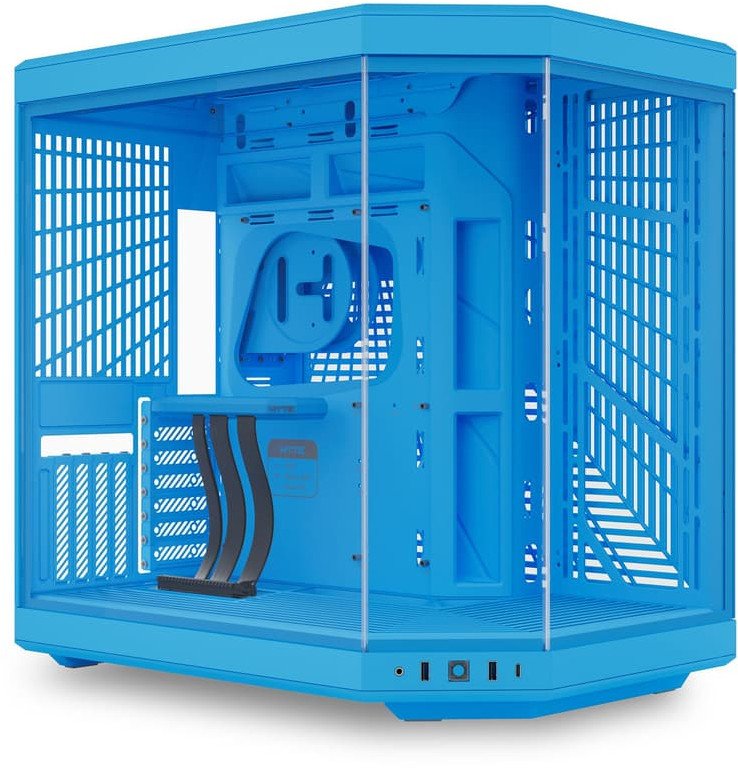 Kase kompjuteri HYTE Y70, MIDI Tower, xham panoramik, blu