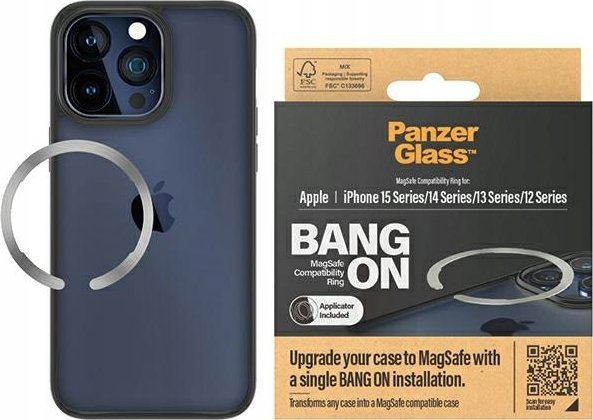 Mbrojtëse ekrani PanzerGlass Bang, MagSafe, për iPhone 15 14 13 12, transparente