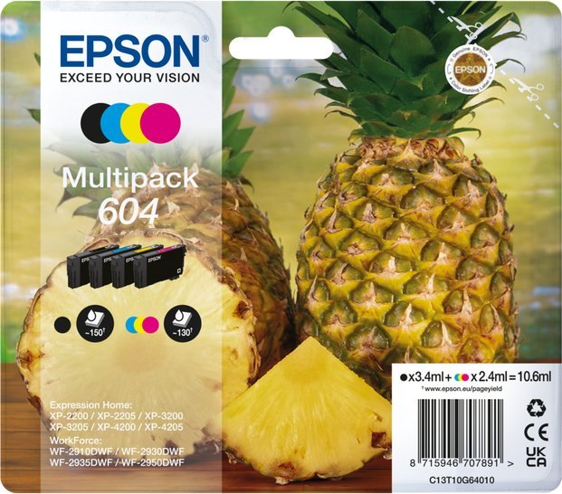 Ngjyrë për printer Epson Atrament/604 Pineapple CMYK