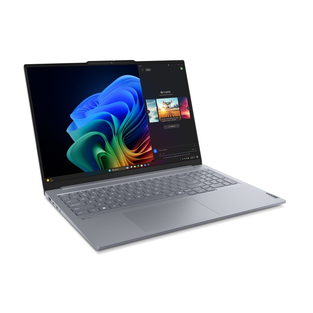Laptop Lenovo ThinkBook 16 Gen 7, 16", Qualcomm Snapdragon X Plus X1P-42-100, 32GB RAM, 1TB SSD, i hirtë