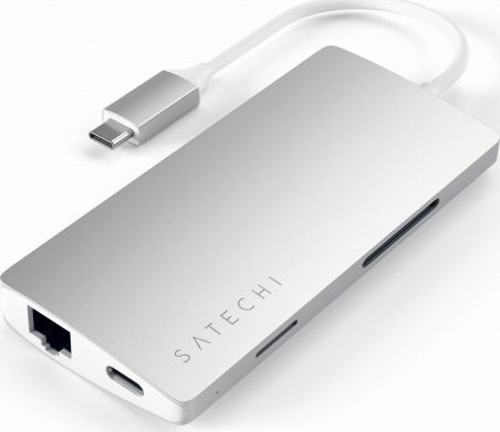 Док USB C Satechi ST TCMA2S, HDMI 4K 60Hz, PD 60W, сиво алуминиум
