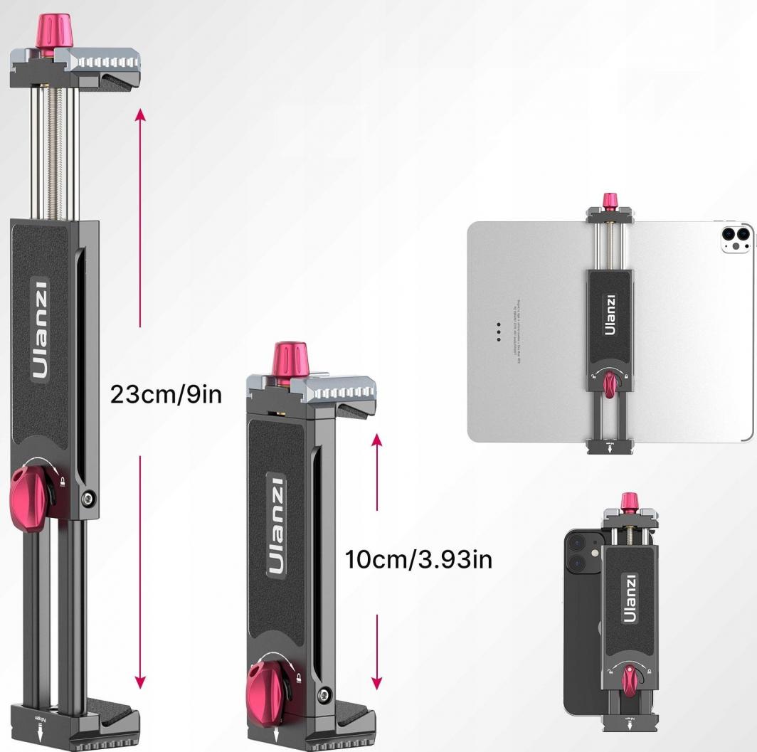 Mbajtëse tripod Ulanzi për telefon dhe tabletë, e zezë