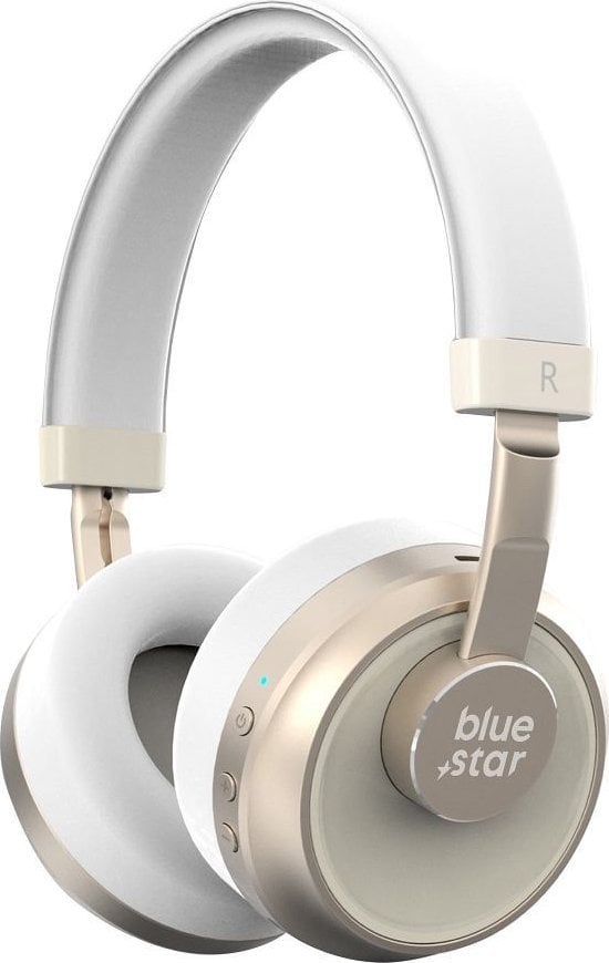 Kufje mbi vesh Blue Star BH02, Bluetooth 5.3, 40 orë bateri, të bardha