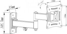 Mbajtës për televizor Art LCD/LED, 10-27'', metal, i zi (RAMT AR-82)