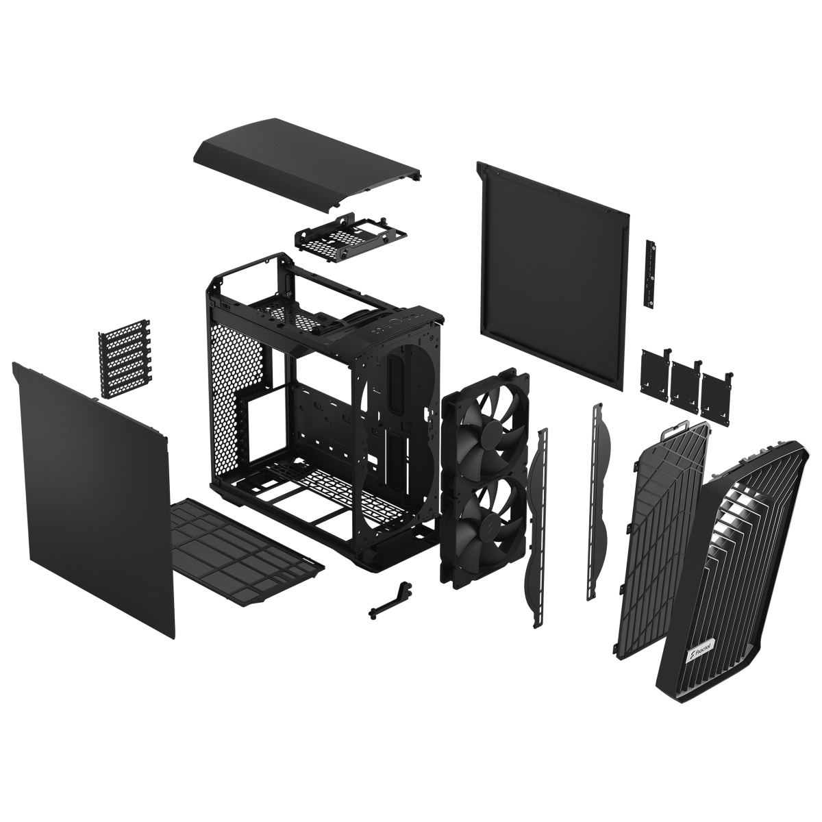 Kasë Fractal Design Torrent Compact Black Solid, e zezë