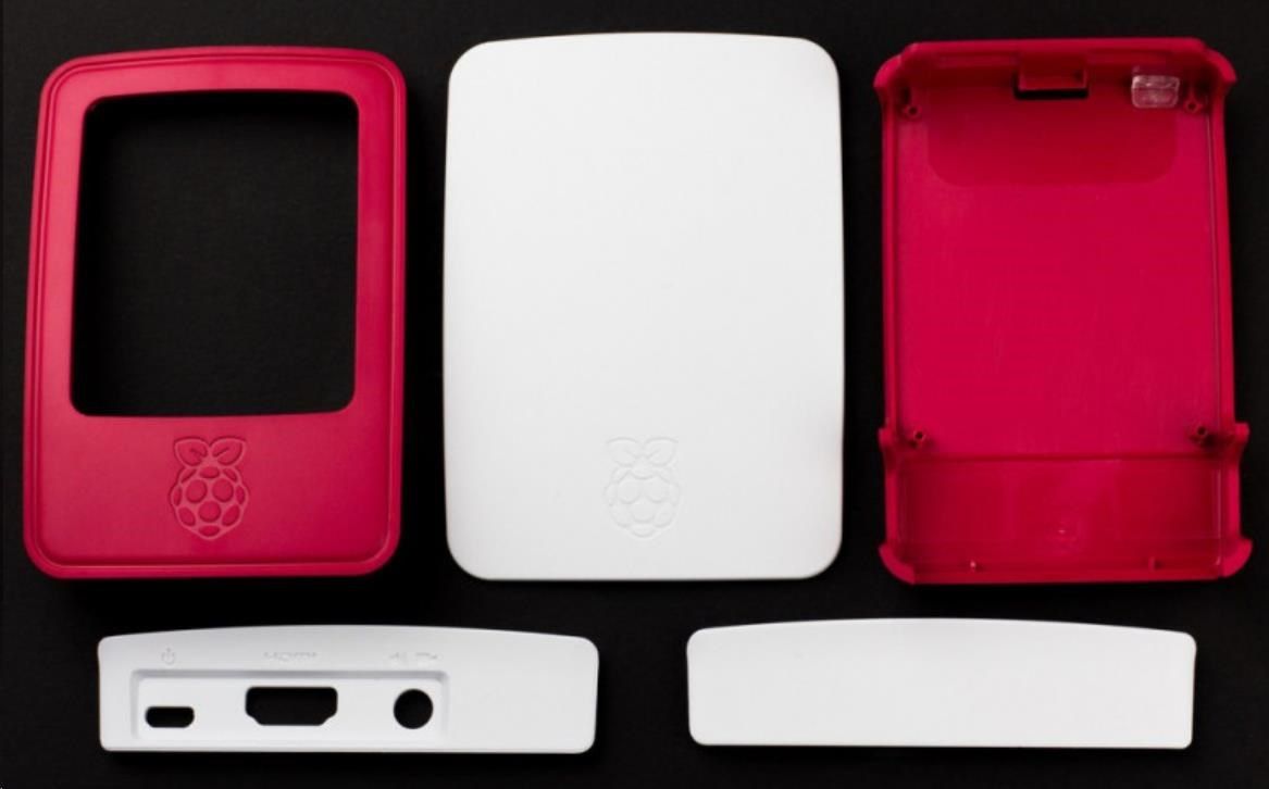 Kuti Raspberry Pi Case për Raspberry Pi 4B, e kuqe/ e bardhë