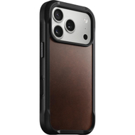 Kapak telefoni Nomad Rugged Leather, për iPhone 17 Pro, lëkurë Horween, i zi