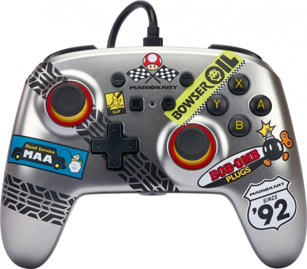 Контролер PowerA Enhanced Mario Kart, жичен, шарен