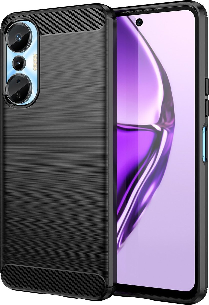 Mbulesë silikoni Hurtel Carbon Case për Infinix Hot 20S, fleksibël, efekt karboni, e zezë