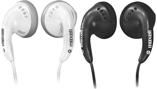 Set dëgjuese Maxell EBC-2, 2 palë, të bardha / të zeza