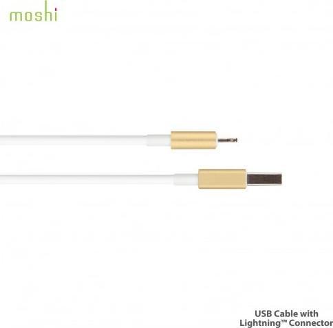 Kabllo USB Moshi MI LIGHUSB G, USB A në Lightning, 1 m, e bardhë