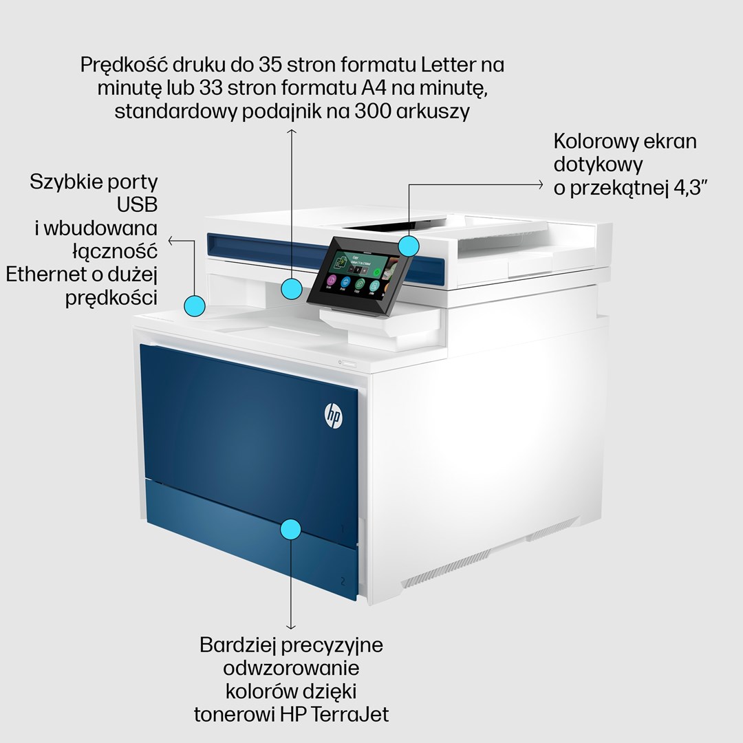 [OUTLET] Printer multifunksional HP Color LaserJet Pro MFP 4302fdn, 33 ppm, i kaltër/i bardhë