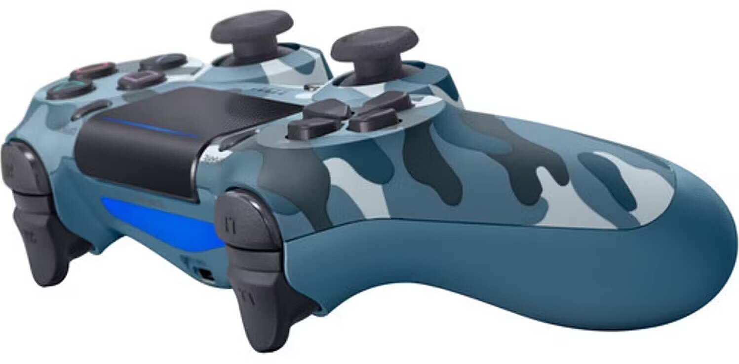 Gamepad Roger DualShock 4 v2 Camo Blue, wireless, për PS4 dhe PC, blu kamuflazh