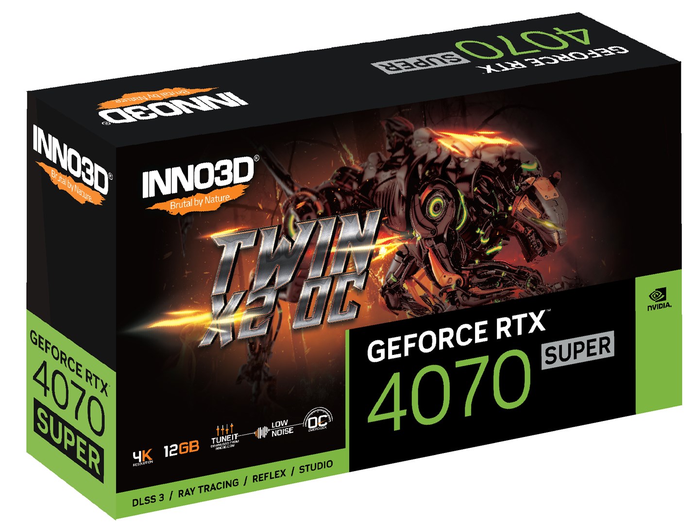 Kartë grafike Inno3D NVIDIA GeForce RTX 4070 SUPER, OC, 12 GB GDDR6X