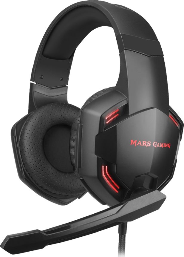 Kasmat gaming Mars Gaming MHX PRO 7.1, me kabllo, zë rrethues, të zeza