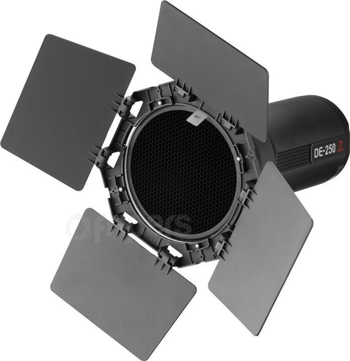 Set aksesorësh Jinbei për llampa DE-250, barn doors, filtra ngjyrë, i zi