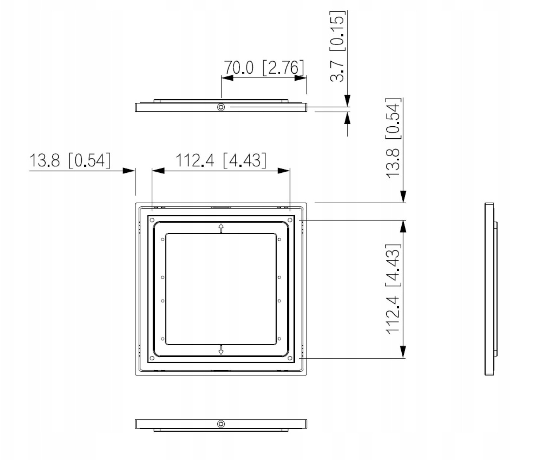 Панел за монтажа за домофон Dahua VTM78, алуминиум, црн
