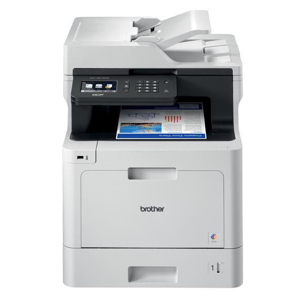 Printer lazer Brother DCP-L8410CDW, multifunksional, me ngjyra, WiFi, i bardhë