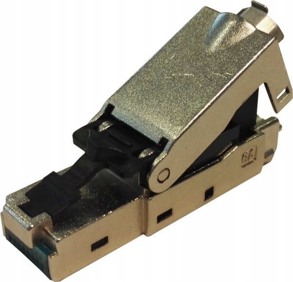 Përshtatës rrjeti KOMOS RJ45 CAT 6a, plug në kabllo fund i hapur, zink