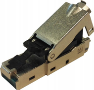 Përshtatës rrjeti KOMOS RJ45 CAT 6a, plug në kabllo fund i hapur, zink