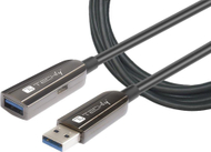 Kabllo aktive USB TECHly, USB 3.0 në 2x USB 3.0 dhe Micro USB, 20m, e zezë