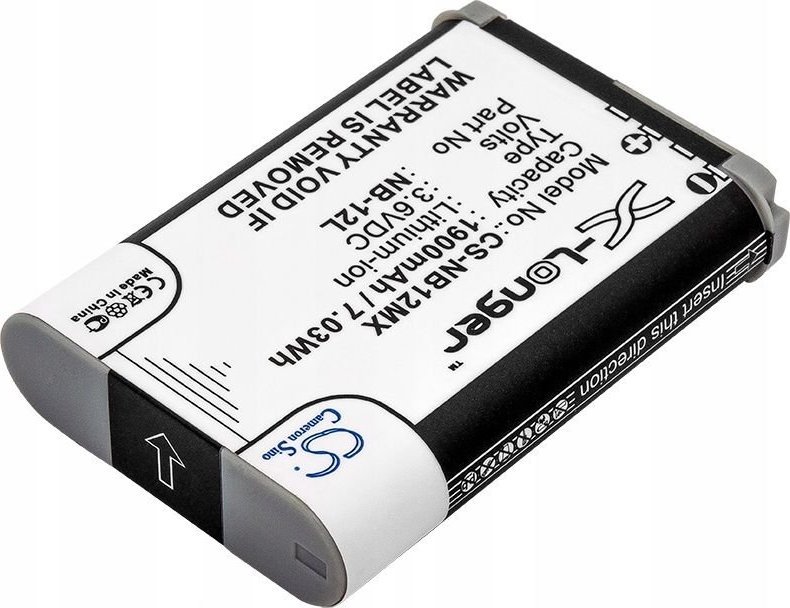 Bateri për kamera Cameron Sino CS-NB12MX, 1900mAh, Li-ion, gri