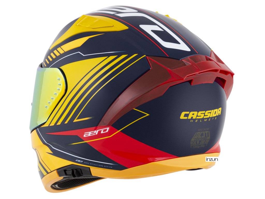 Kaskë integrale Cassida Aero Drome, sport, ECE 22.06, shumëngjyrëshe