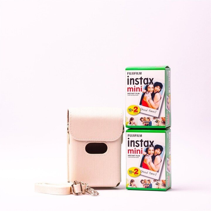 Mbrojtëse Fujifilm Instax Mini Link, e bardhë + 2x filma fotografik Instax mini