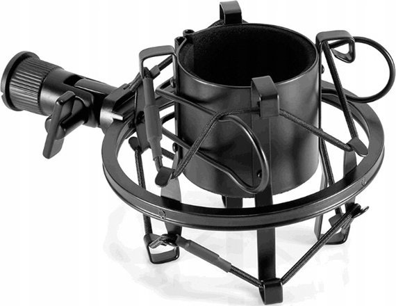 Mbajtëse mikrofoni Varr Gaming Shockproof Basket, diametër 45-50mm, montim fileto 5/8", e zezë