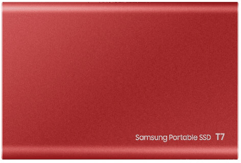 Disk Samsung T7, 2TB, i kuq