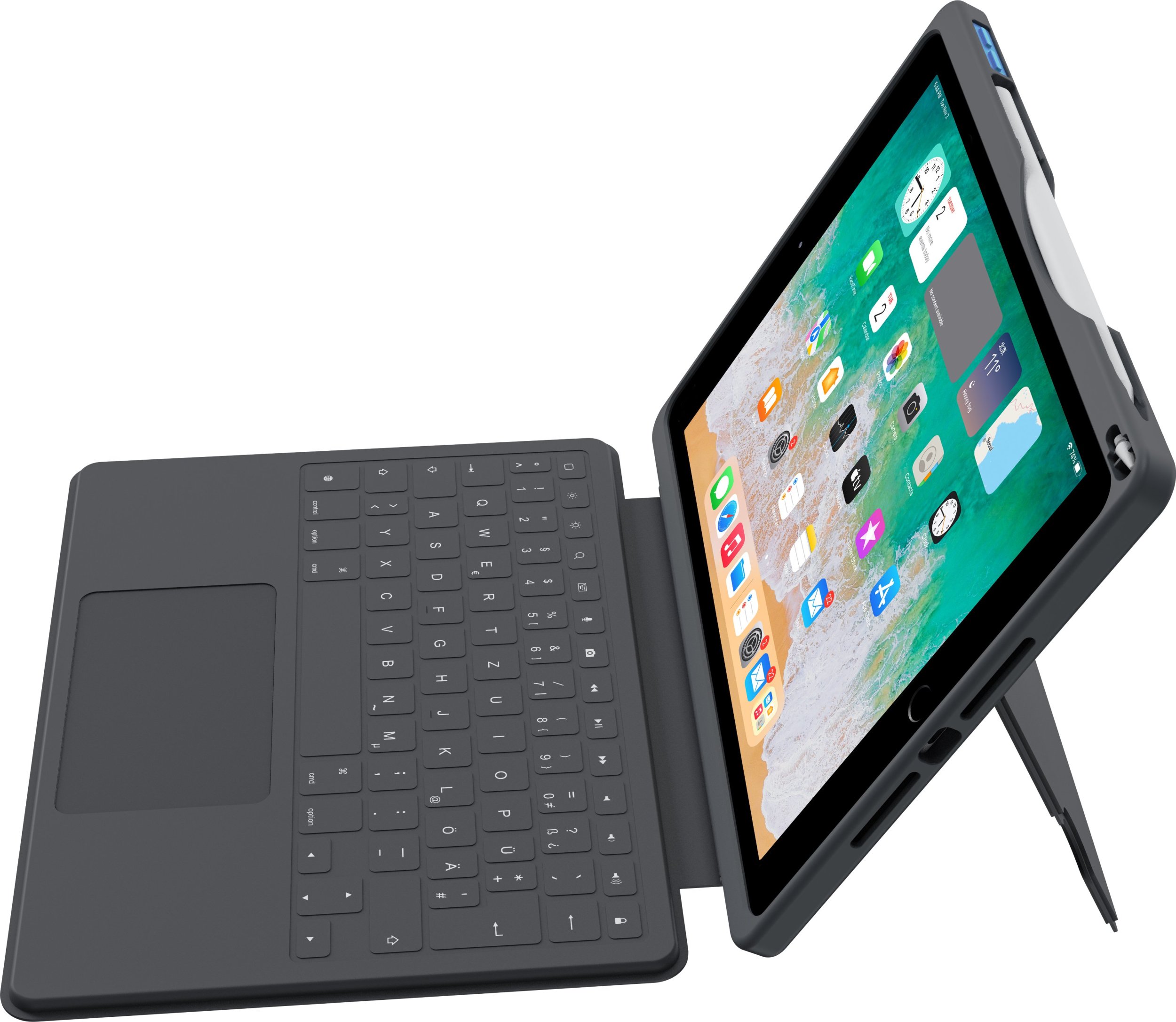 Тастатура Deqster Smart And Robust за iPad 10.2", германски QWERTZ распоред, сива
