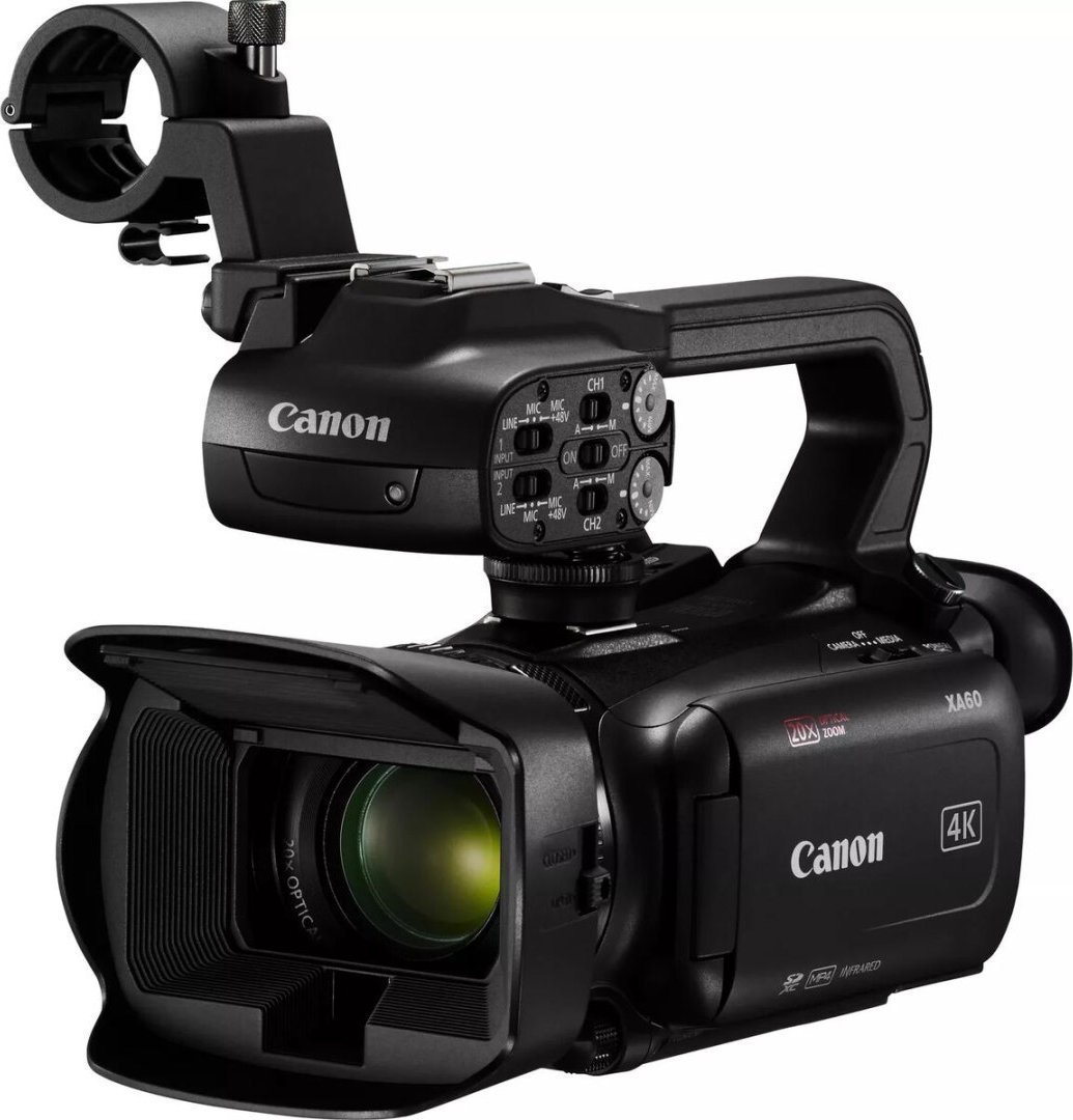 Видео камера Canon XA60, 4K UHD, 20x оптички зум, црна