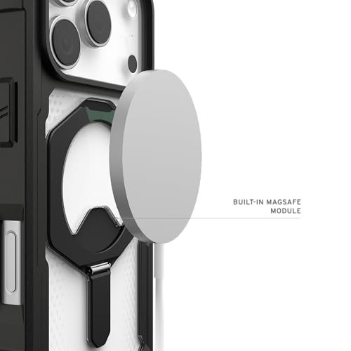 Maskë URBAN ARMOR GEAR Plasma XTE për iPhone 17 Pro, me kickstand, MagSafe, transparente