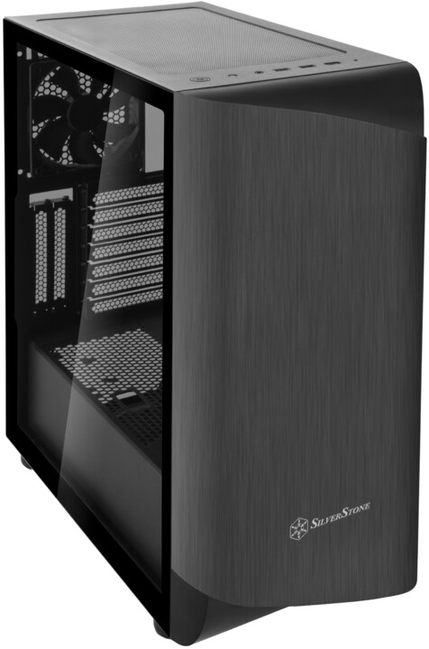 Kasë kompjuteri SilverStone SETA A1, RGB, TG, e hirtë / zezë