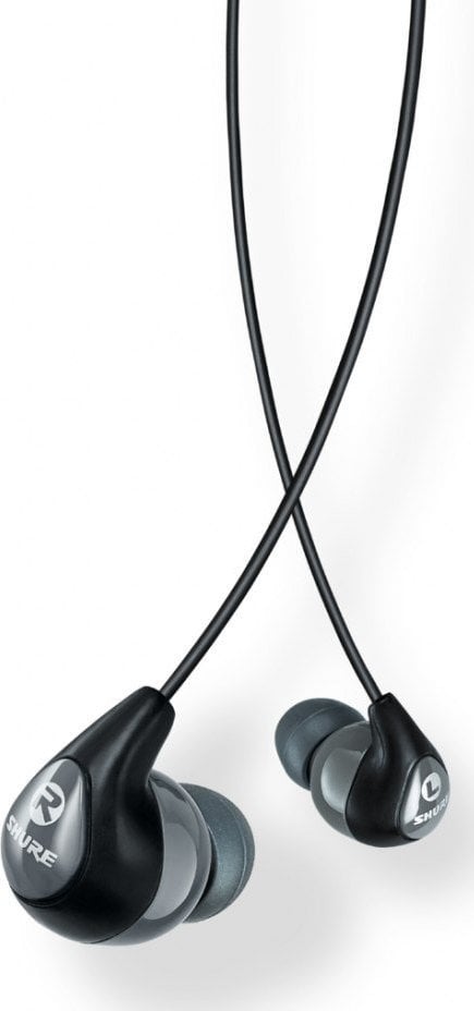 Kufje Shure SE112 GR, in ear me kabllo, izolim zëri 37 dB, gri e zezë