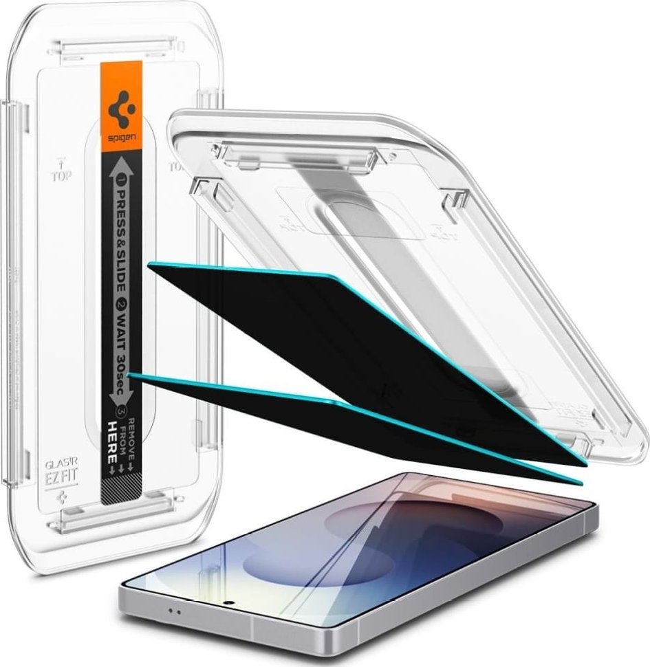 Mbrojtës ekrani Spigen Glass tR EZ Fit HD Privacy, 2 copë, për Samsung Galaxy S25 Ultra, transparent