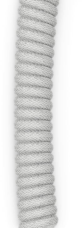 Kabllo tastiere Glorious Coiled USB C Artisan Braided, aviator 5 pin, Ghost White