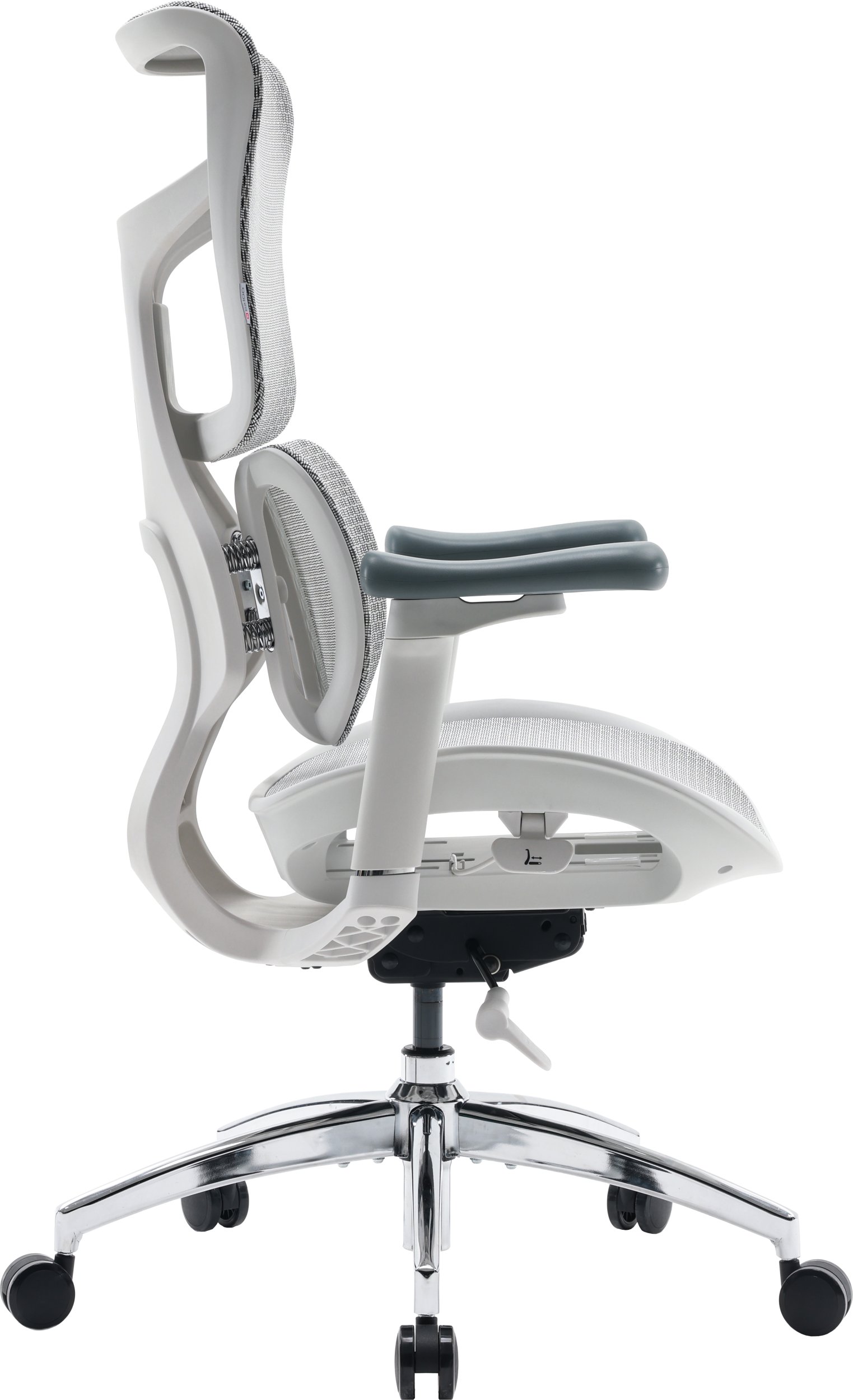 Karrige zyre SIHOO DORO S100, rrjetë, me mbështetëse koke, e bardhë