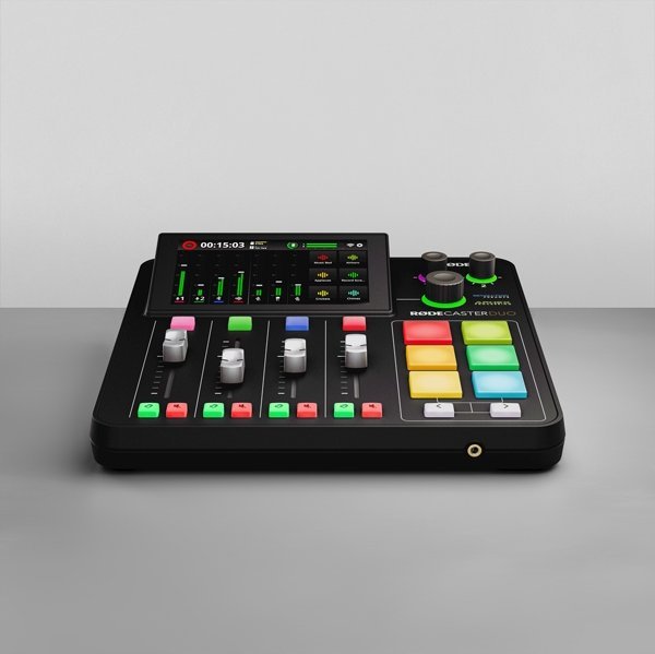 Mikser audio RODE RodeCaster Duo, 2 kanale, për podcast, i zi
