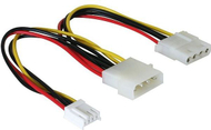 Kabllo Delock Molex x2 - 4-pin, 0.2m, Multicolor (82111)
