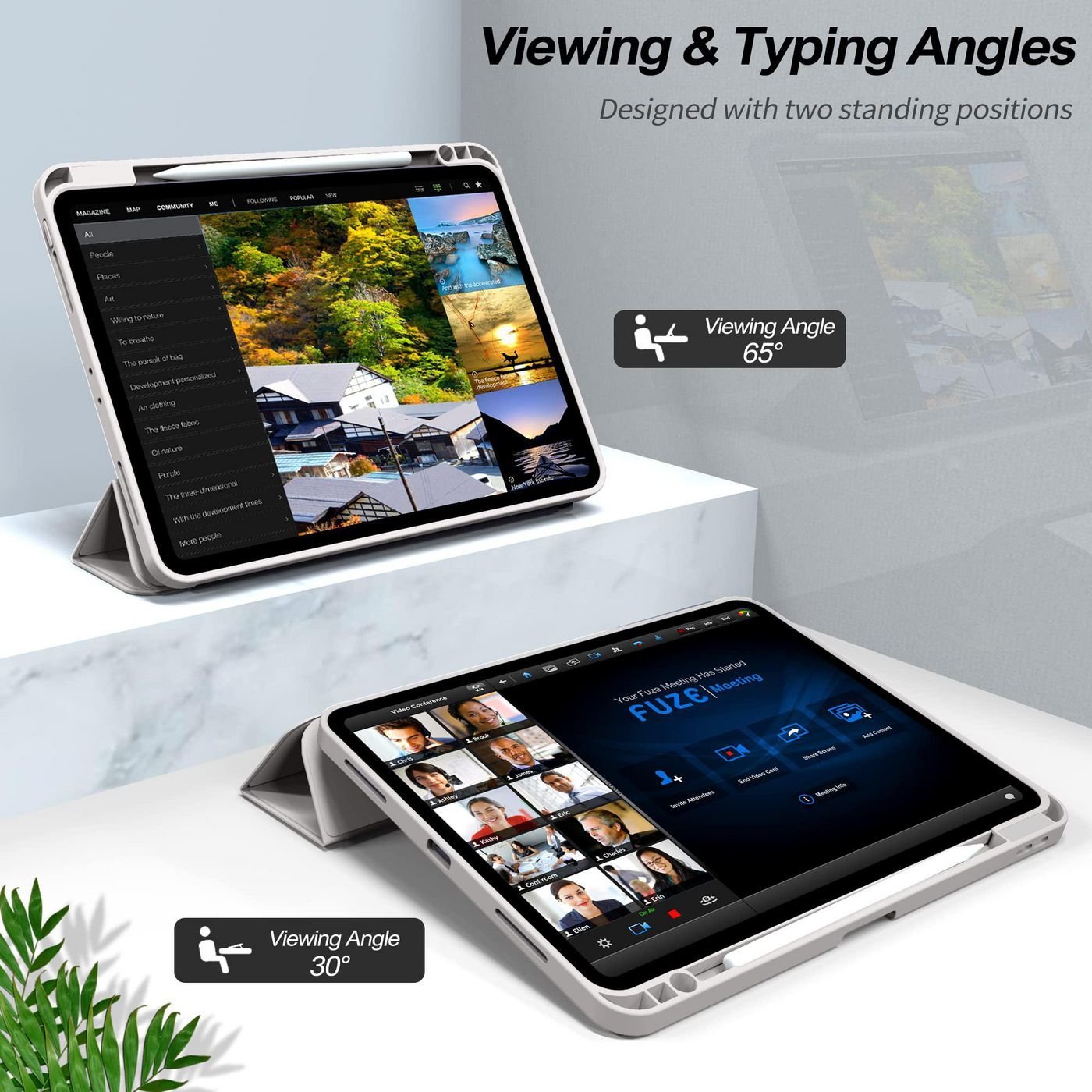 Mbulesë tablet eStuff MIAMI Pencil Case, për iPad Pro 12.9" 2021 2022, gri