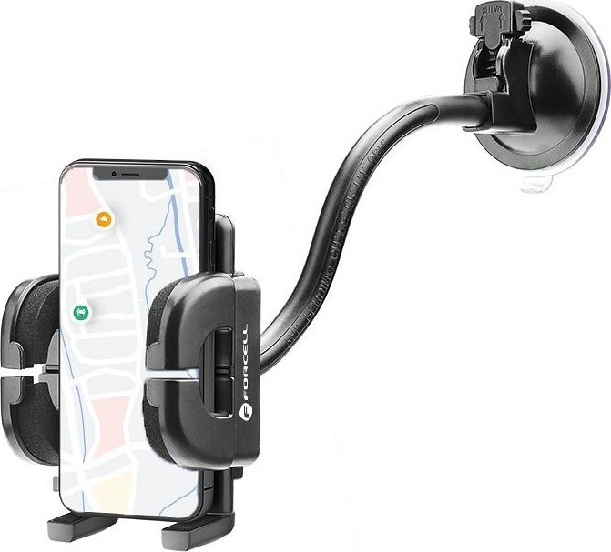 Mbajtëse telefoni ForCell Regular, për makinë, krah fleksibël 27 cm, e zezë