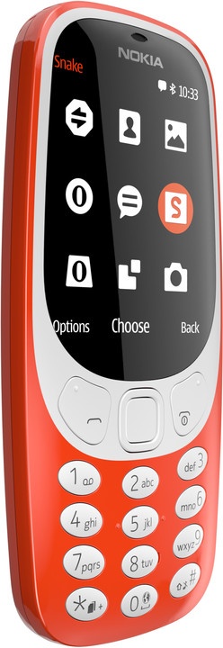 Celular Nokia 3310, Single Sim, i kuq