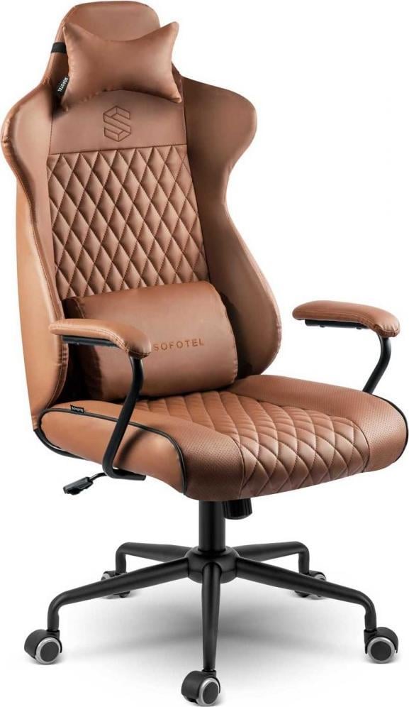 Karrige zyre Sofotel Werona, lëkurë ekologjike, mekanizëm lëkundës, kafe