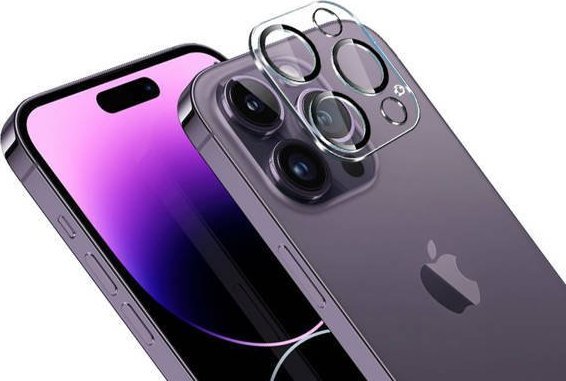 Mbrojtës kamerë Crong Lens Shield, xham i fortifikuar, për iPhone 13 Pro 13 Pro Max, transparent