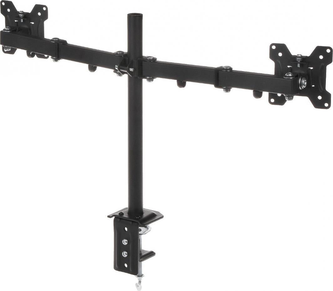 Mbajtëse tavoline për monitorë Red Eagle AX-PIXEL-TWIN, për 2 monitorë 13"–27", e zezë